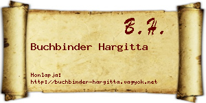 Buchbinder Hargitta névjegykártya